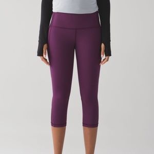 Lululemon Free Runner Crop in Plum